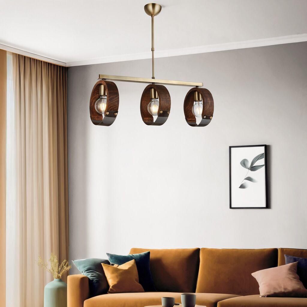 Opviq Luster Manya-52-03, 10x10x5cm, 54-77cm, IP20 Кафеаво-златна боја