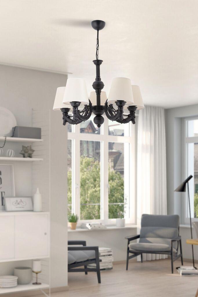 Opviq лустер Fiona синџир, 15x10x13cm, IP20, црно-бел