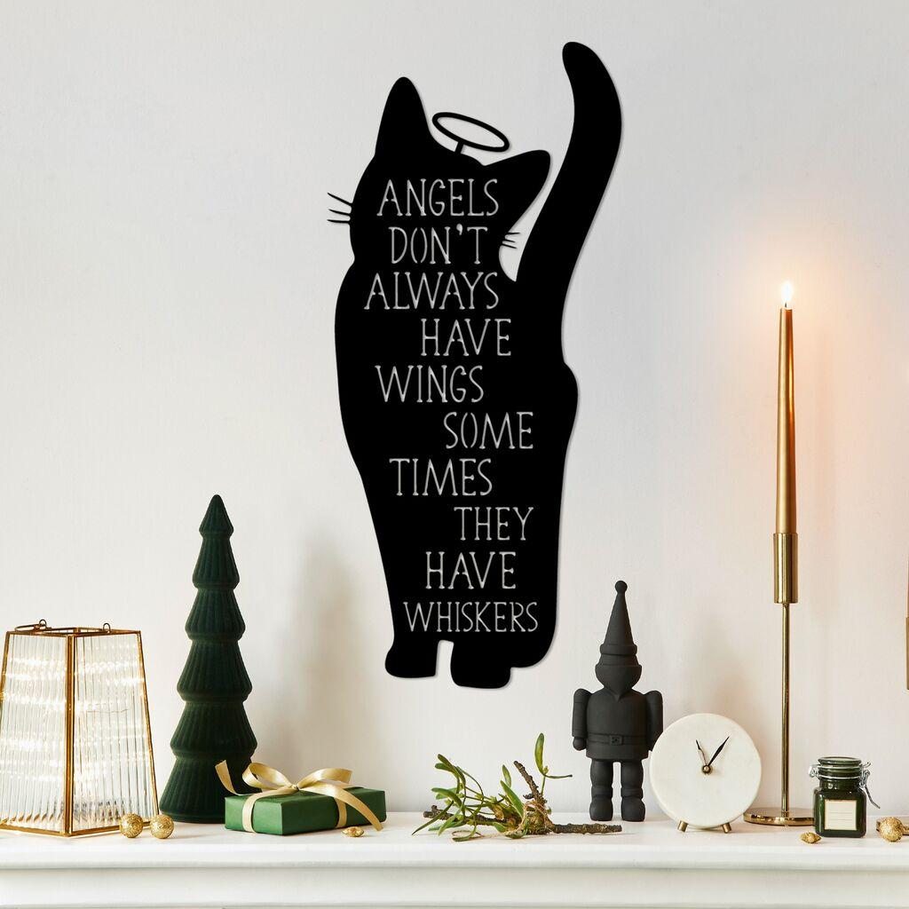 Wallity декорација за dzид Cat 9, 28x60cm, црна