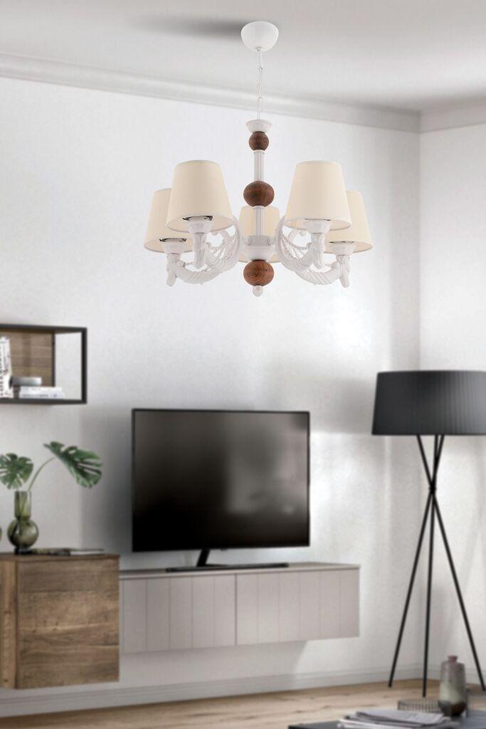 Лустер Opviq Fiona Wood, 15x10x13cm, IP20, крем-бел