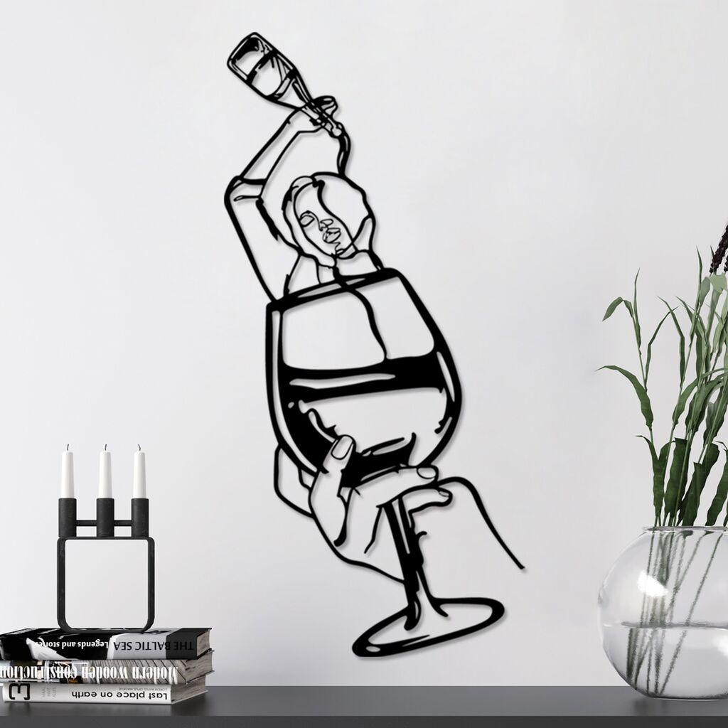 Wallity декорација за dzид Bicchiera, 33x69 см, црна