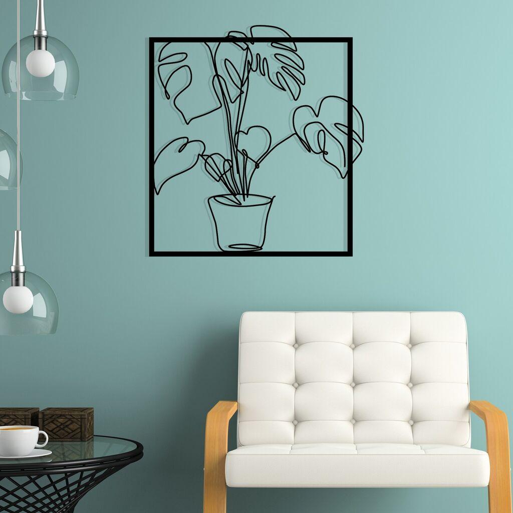 Wallity продавница за декорација на dzидови, 49x53 см, црна