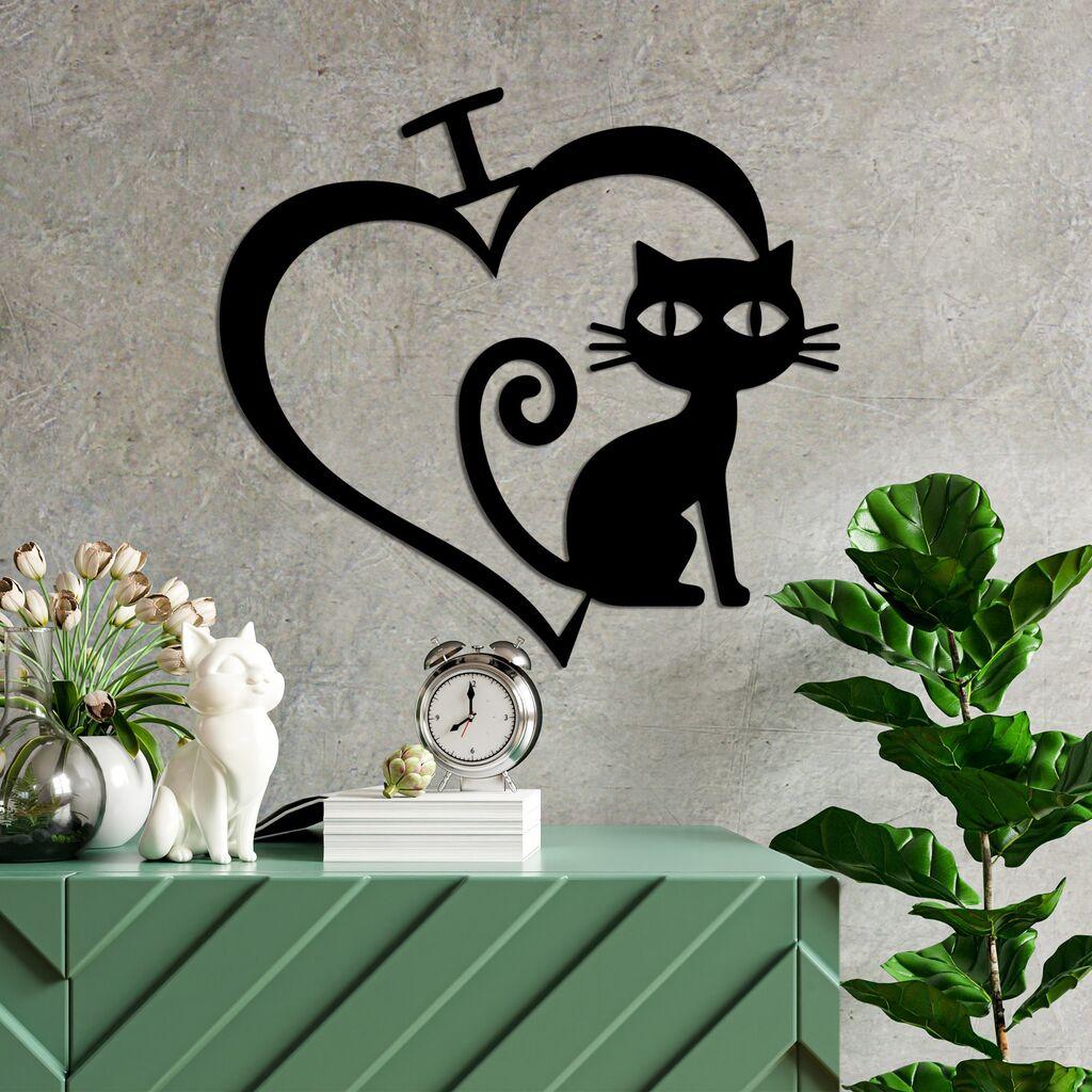 Wallity декорација за dzид Cat 4, 50x54cm, црна