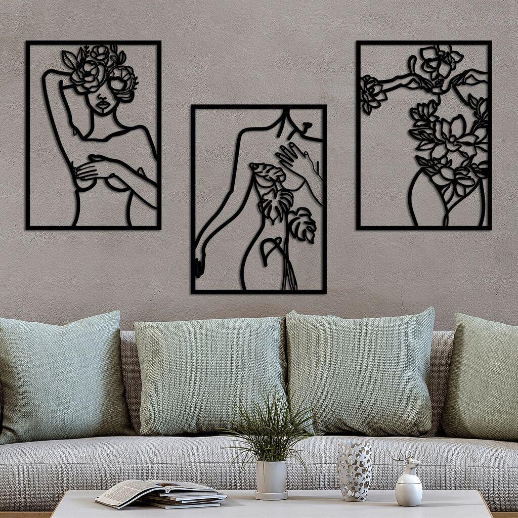 Wallity dzидна декорација Метал Голд Женски, Црна