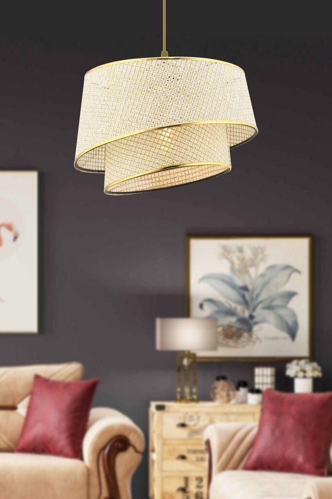 Opviq Luster Barette Hazeran, 32x32 см, златно-кремаста боја