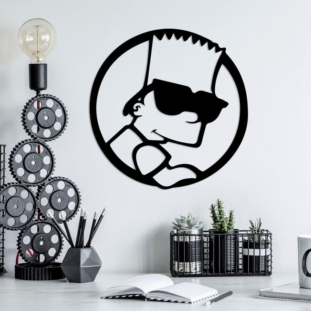 Wallity декорација за dzид Simpson 4, 33x33 см, црна