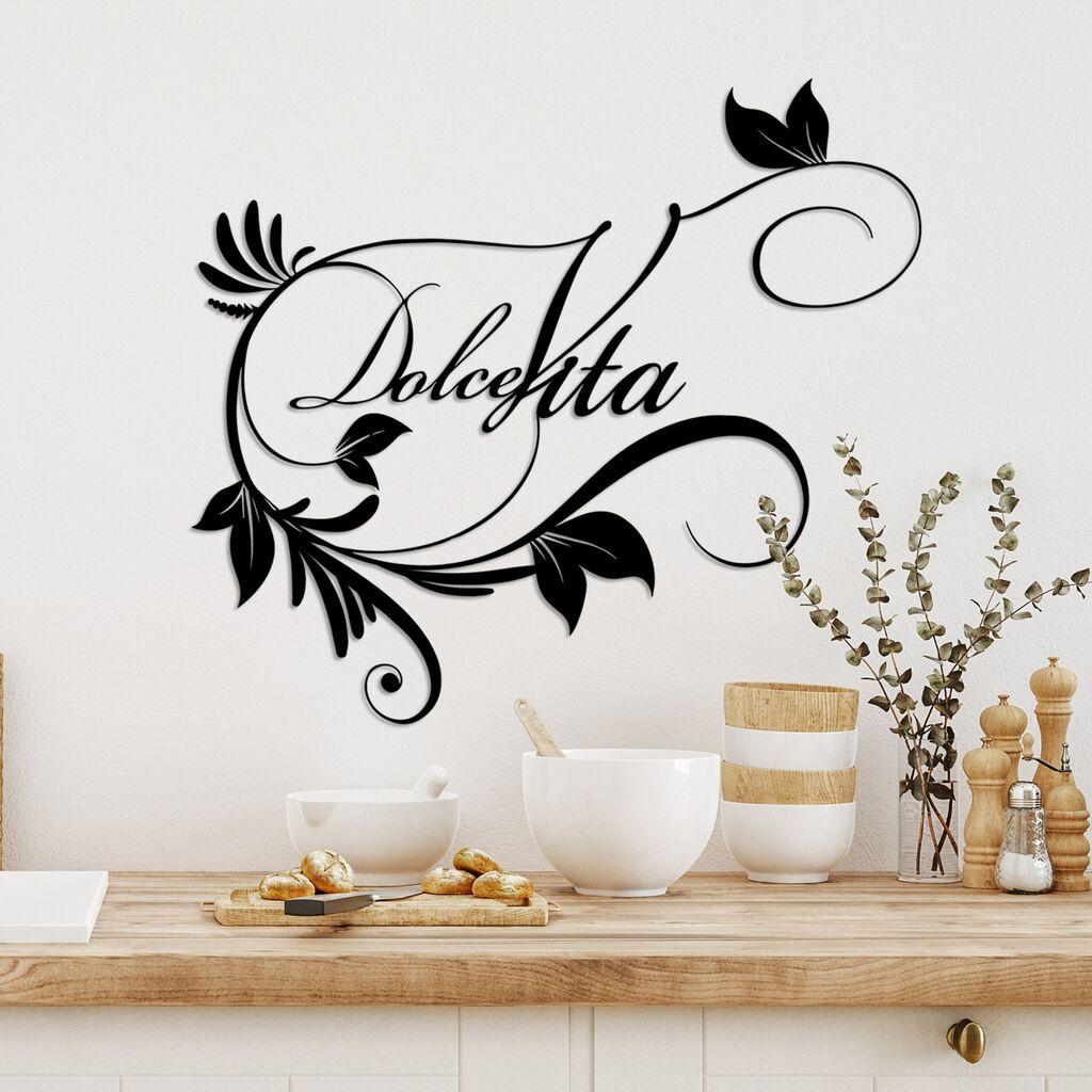 Wallity декорација за dzид Dolce Vita 3, 56x48 см, црна