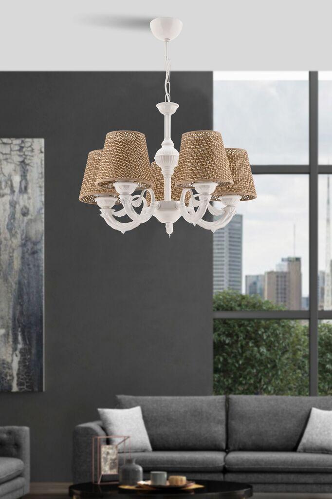 Лустер Opviq Fiona Hazeran, 15x10x13cm, IP20, беж-бела