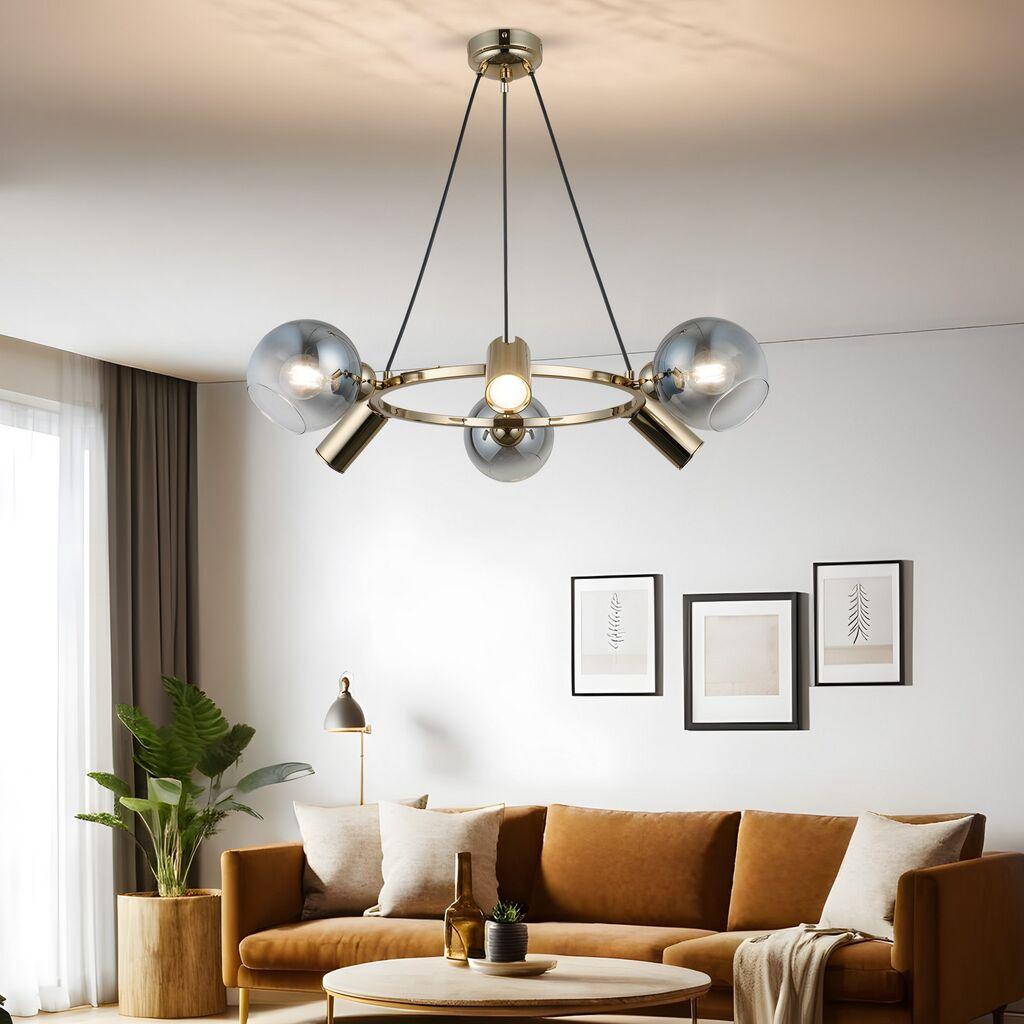 Opviq Luster Zerde-80-06, O14, 12 см, IP20 златни бои