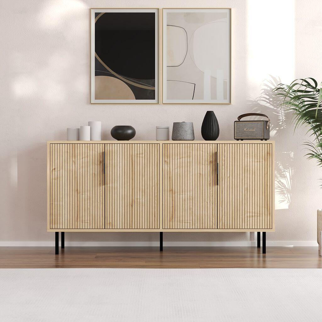 Конзолна маса Hanah Home Clara, 150x75x36 см, антрацит