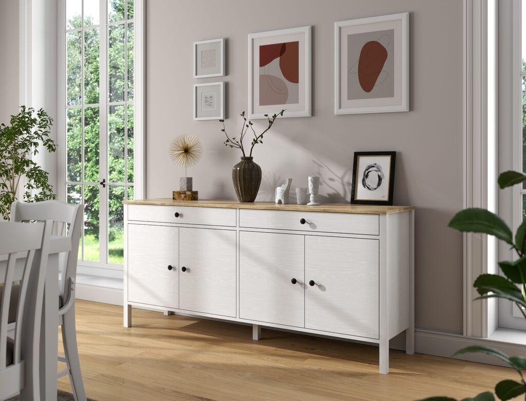 Hanah Home Клуб Маса 180X82X44 Cm Бела