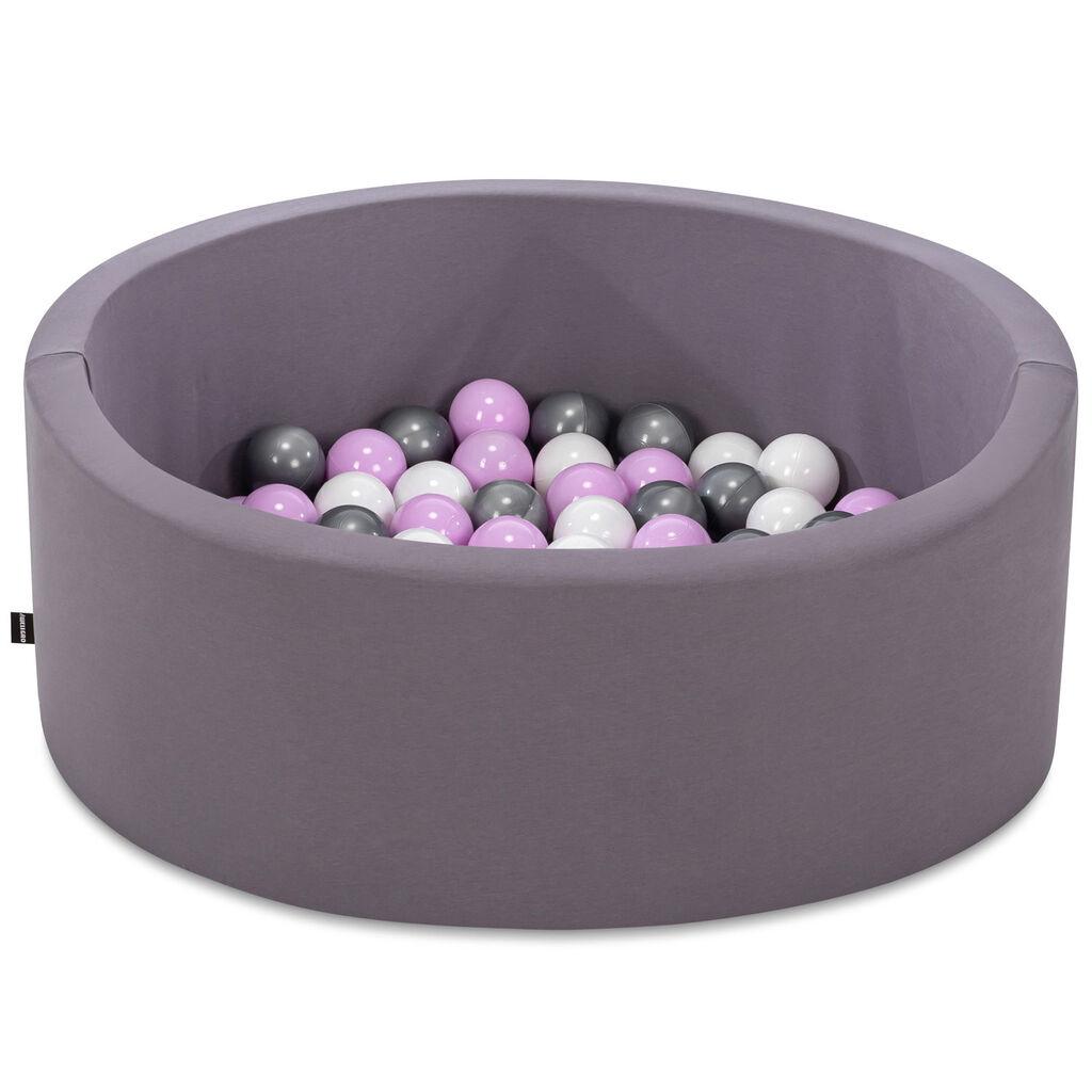 Базен Aberto Design со топчиња, Bubble Pops v6, 85x85x30 см, сив