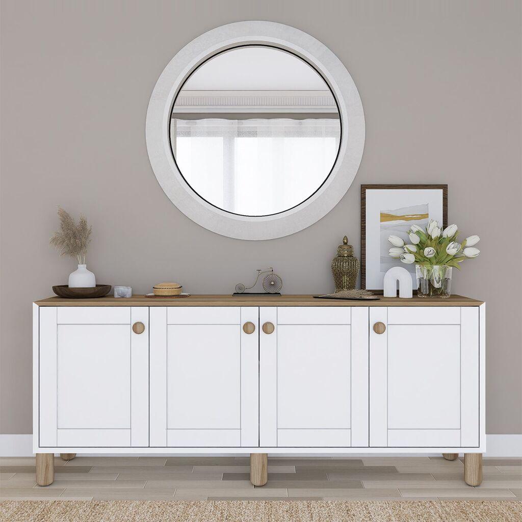 Конзолна маса Hanah Home Bohemian 1600-71, 180x80x37.3 см, бела