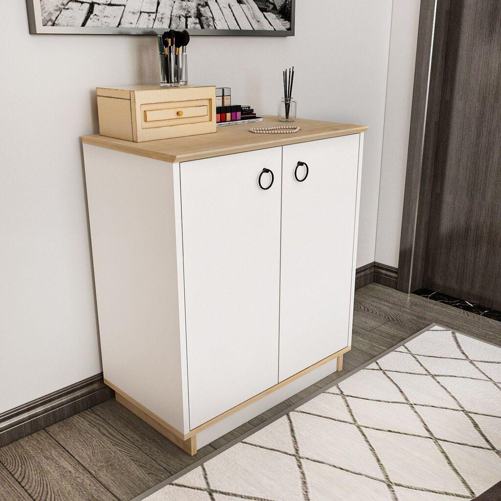 Конзолна маса Hanah Home Nuanse, 72x83,1x42 см, бела