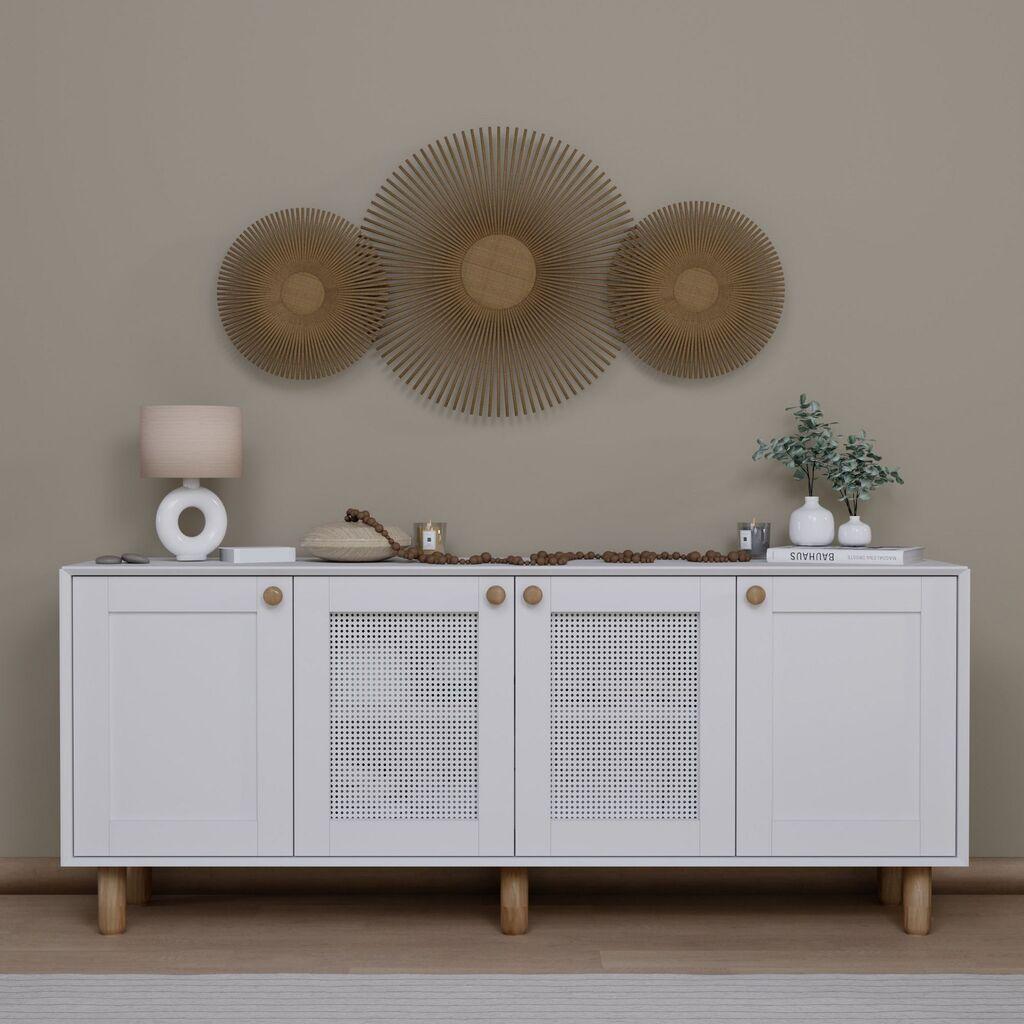 Конзолна маса Hanah Home Bohemian 1600-146, 180x75x40 см, бела