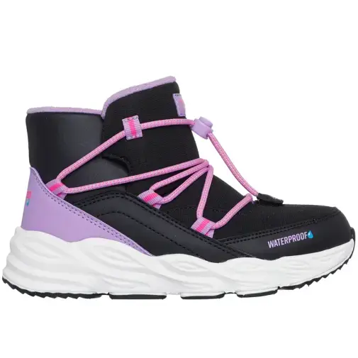 Skechers чизми со турбо гуми за девојчиња, црни