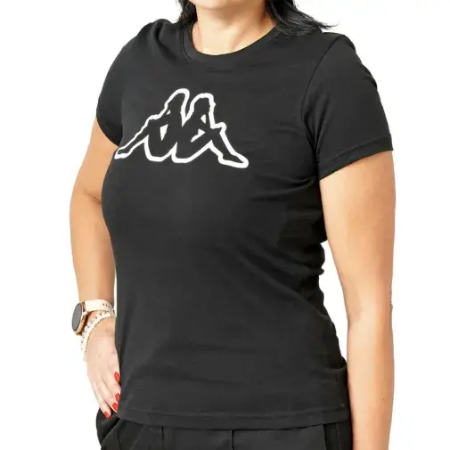 Kappa Женска маица Logo Bram Slim, Црна