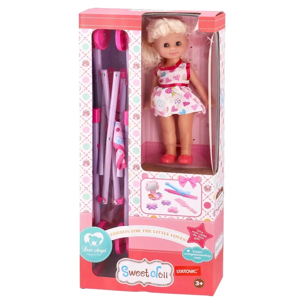 Комплет за кукли за бебиња OZZO Boneca, бело-виолетова