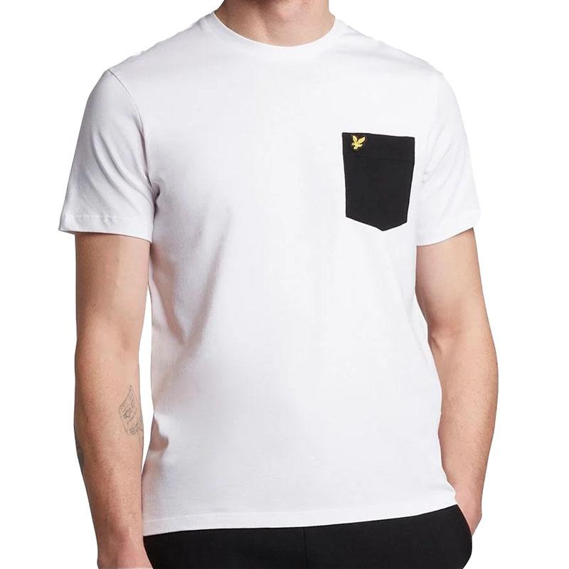 LYLE AND SCOTT Машка маица  Contrast Pocket, бела