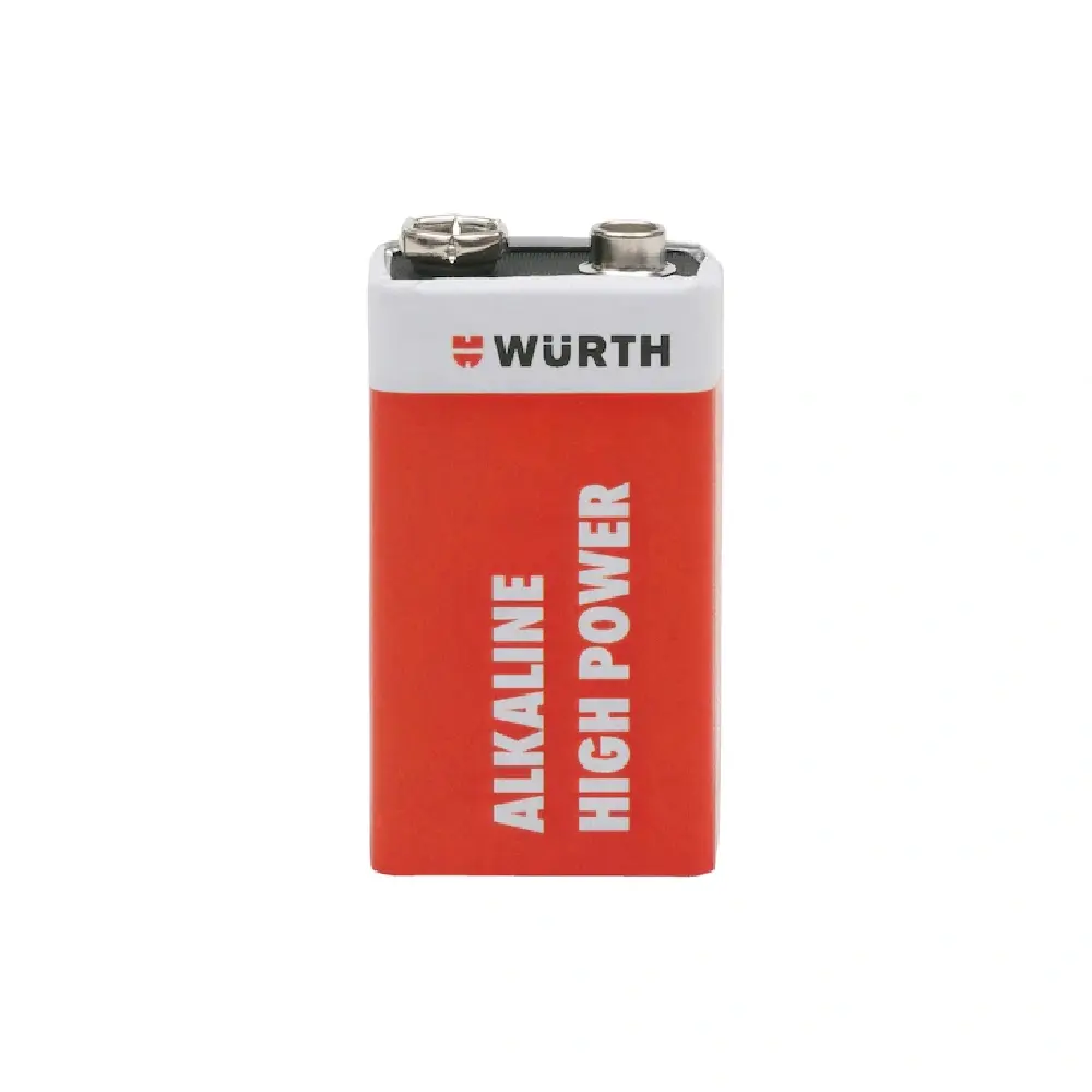 WURTH Батерија, алкална, блок, 9 V block; E-block; 6L