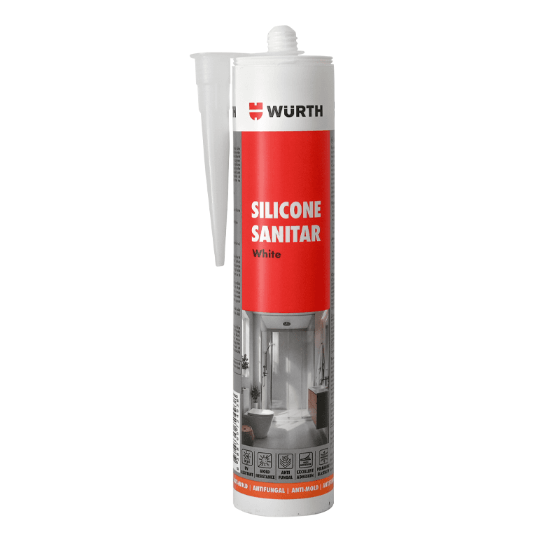 WURTH Силикон Санитар, 280 ml, бел