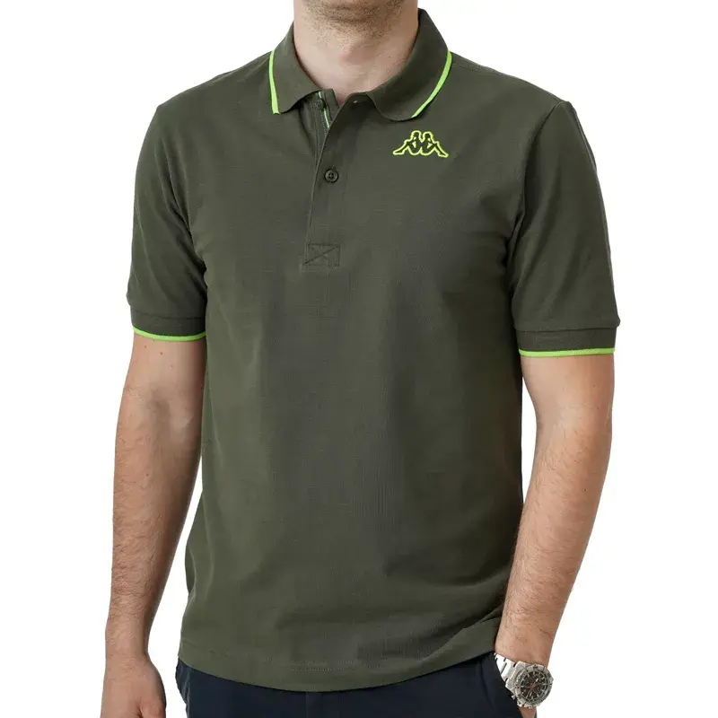 Капа машка поло кошула лого Flus, Olive