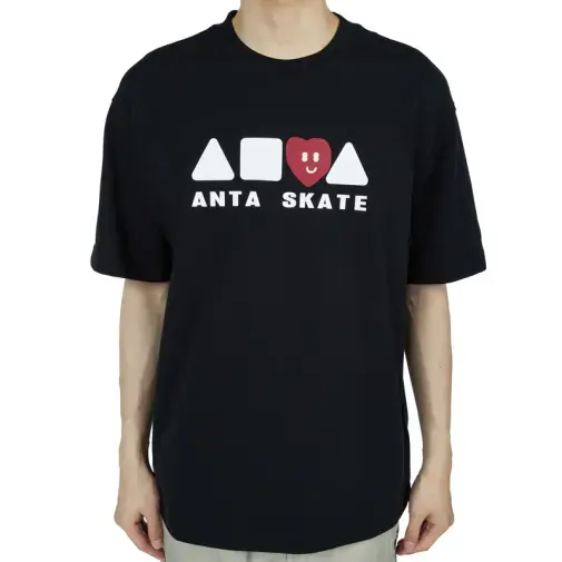 Машка маица Anta, црна, со SS шорцеви
