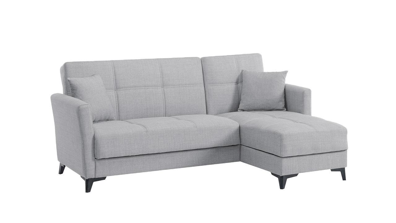 Мебел Ви Аголна гарнитура лорис светло сива