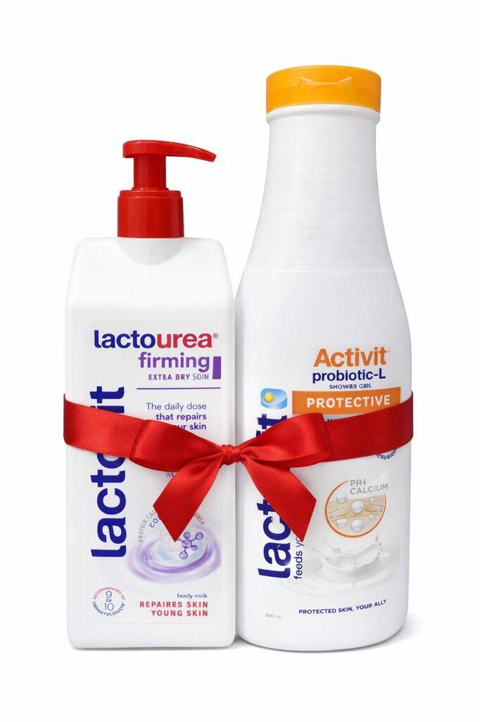 Lactovit Се Lactourea firming Фирмирачко млеко за тело 400ml. + - Activit probiotic-L гел за туширање 600ml.