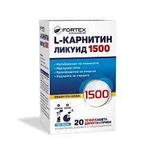 Fortex L-CARNITINE LIQUID 1500 Кесички, 20
