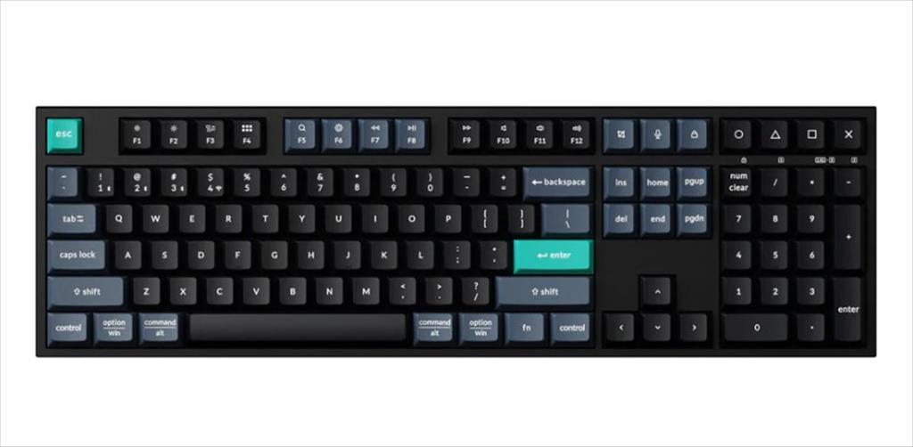 KEYCHRON Тастатура Бежична Keychron B36 Scissor Mechanism Full Size Multi-Device (Wired, 2.4Ghz,Bluetooth), Црна, B36-K9