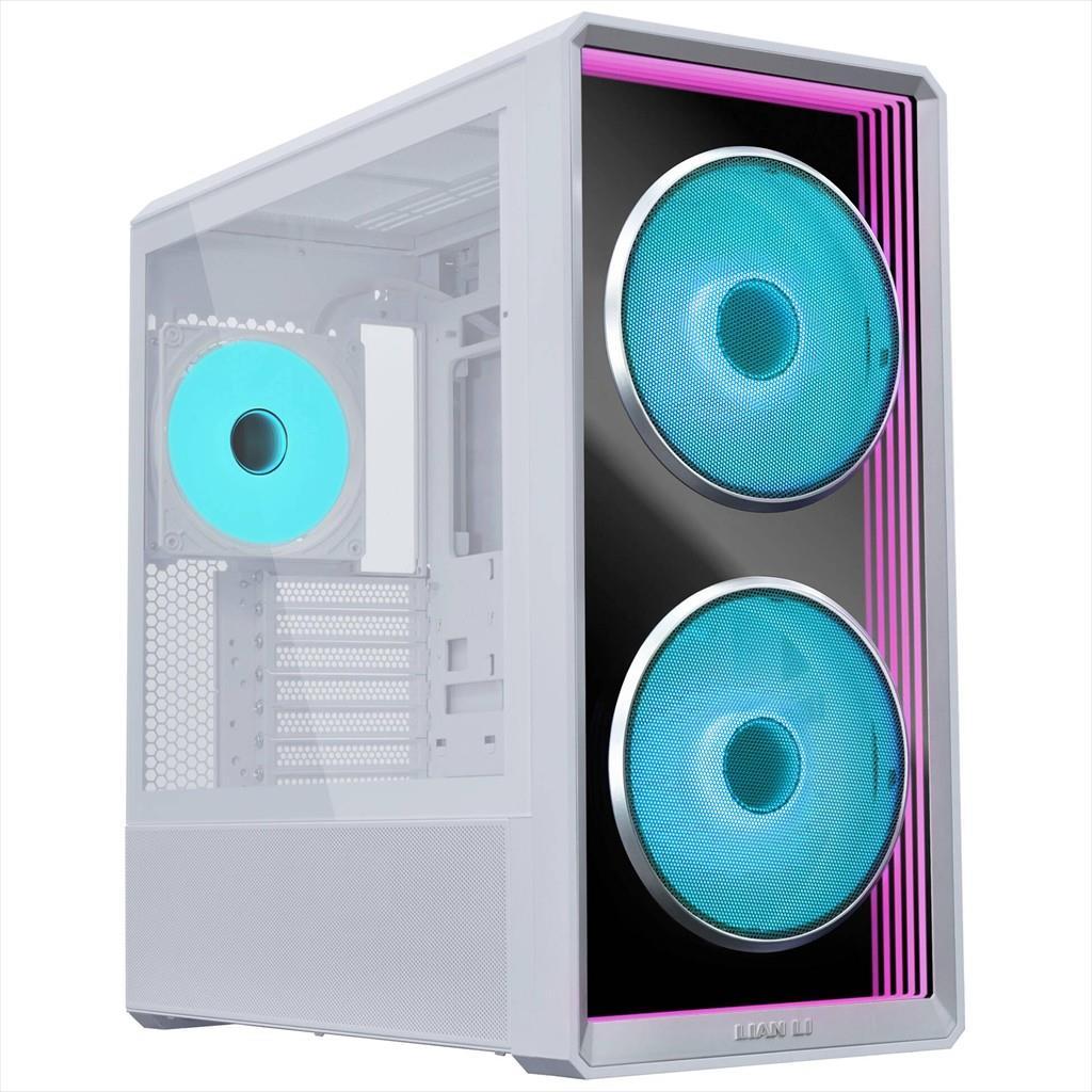 LIAN LI Куќиште Lian Li E-Atx/Eeb Lancool 217 Infinity Rgb Mid-Tower W/ Tempered Glass,2X170Mm ,3X120Mm,1X140Mm, Argb/Fan Hub, Btf, X2 Psu Mounting Modes, Бело, Lan217Infw