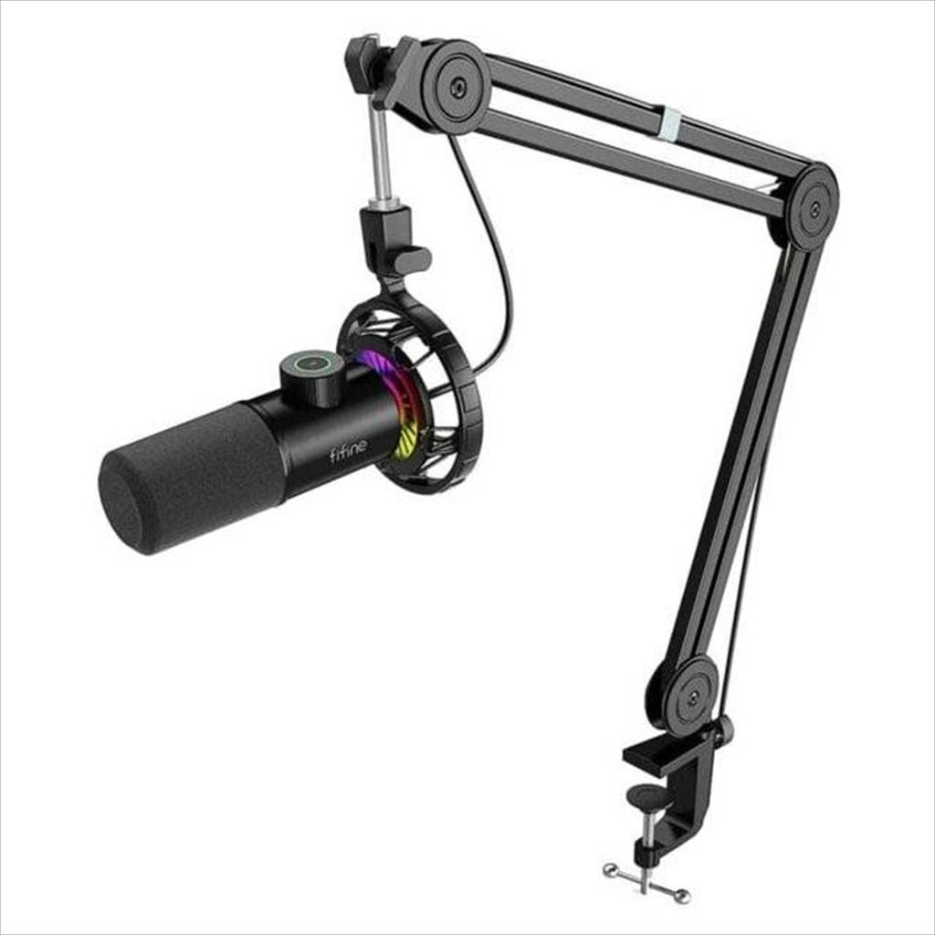 FIFINE Микрофон Fifine T658 Dynamic Rgb, W/Arm, Usb Type-C, 2.0M Cable, Црн, T658