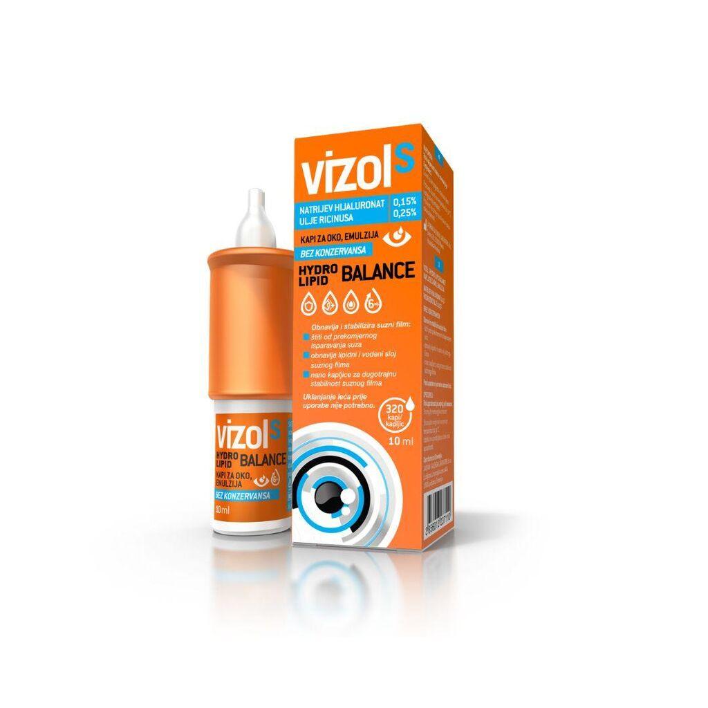 Jadran Vizol S HYDRO LIPID BALANCE Капки за очи 10ml