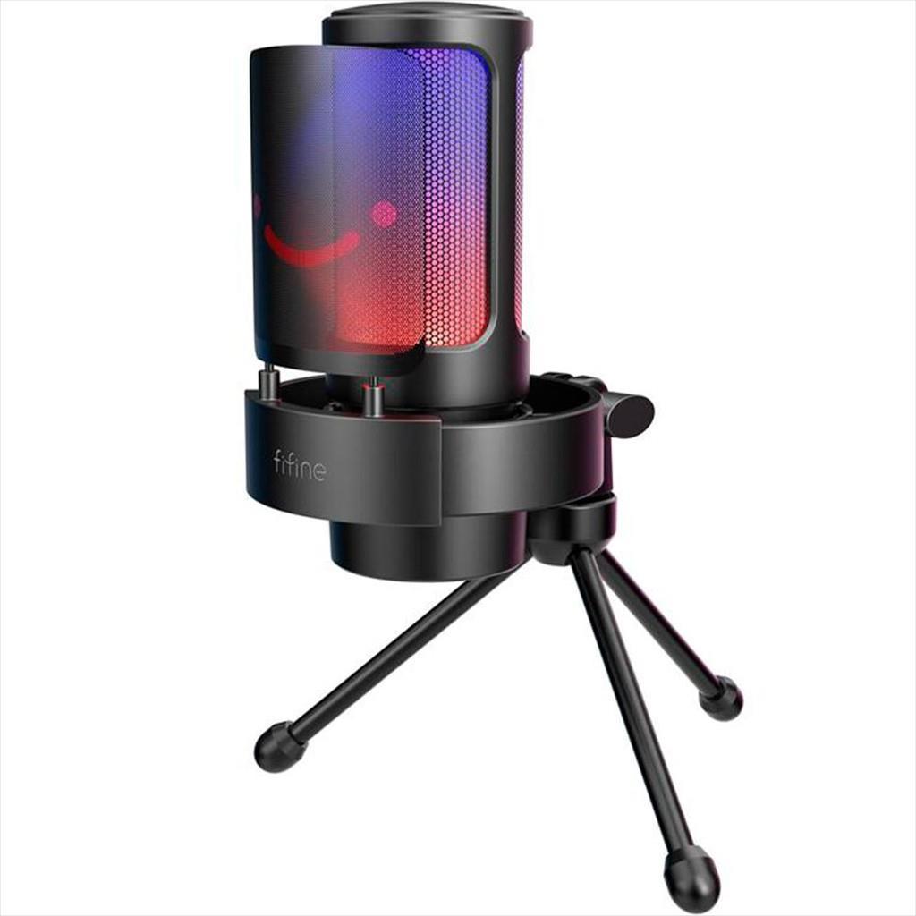FIFINE Микрофон Fifine A8V Rgb, W/Stand, Usb Type-C, 2.0M Cable, Црна, A8V