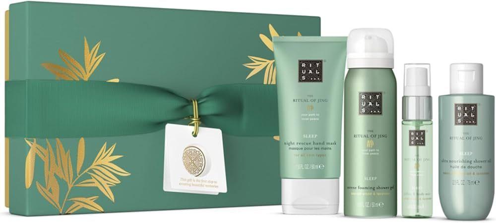 Rituals JING S Сет Пенест гел за туширање 50ml. + Маска за раце 50ml. + Спреј за тело и перница 20ml. + Масло за туширање 75ml.