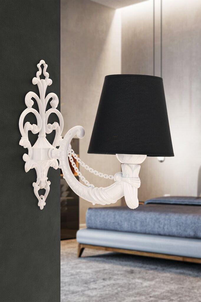 Opviq dzидна светилка Gloria, 15x10x13cm, IP20, црно-бела