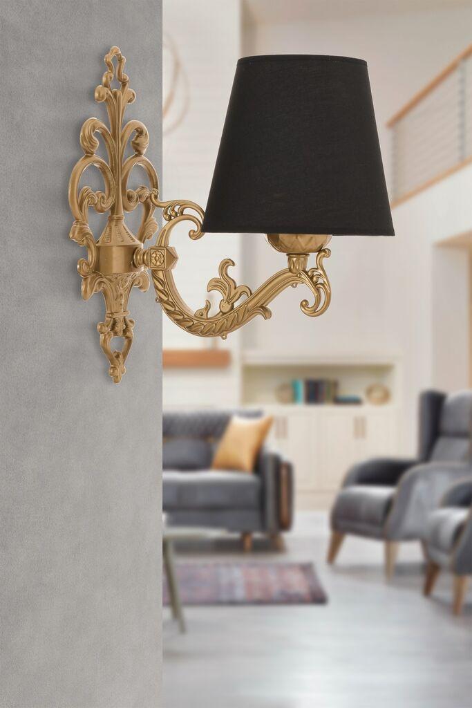 Opviq dzидна светилка Claire, 15x10x13cm, IP20, црна и златна боја