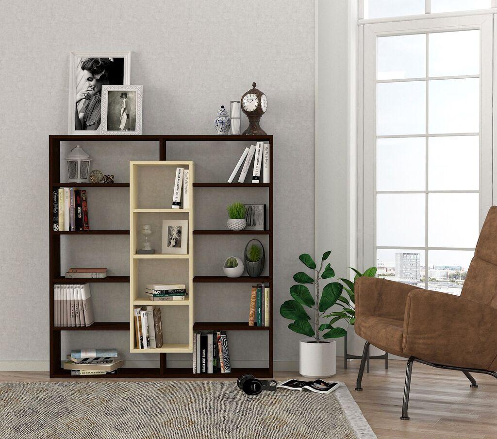 Полица за книги Hanah Home, голема, 125x135.7x22 см, даб
