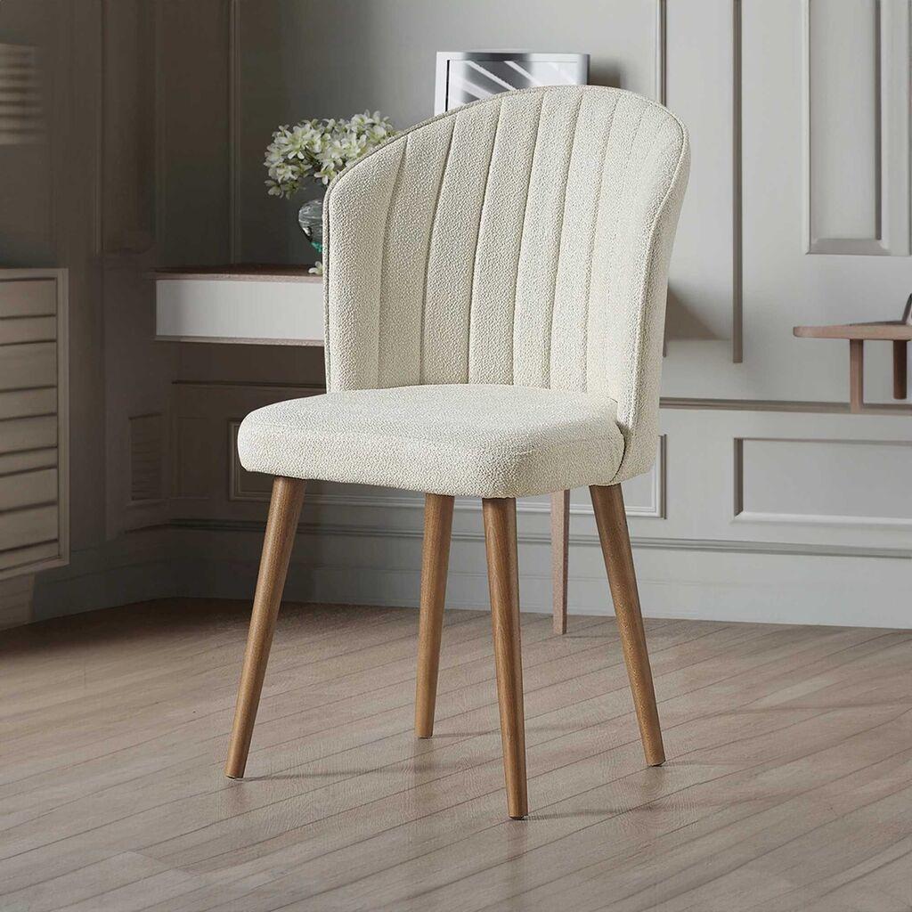 Комплет столчиња Hanah Home Rubi, 52x85x42 см, 4 парчиња, крем боја