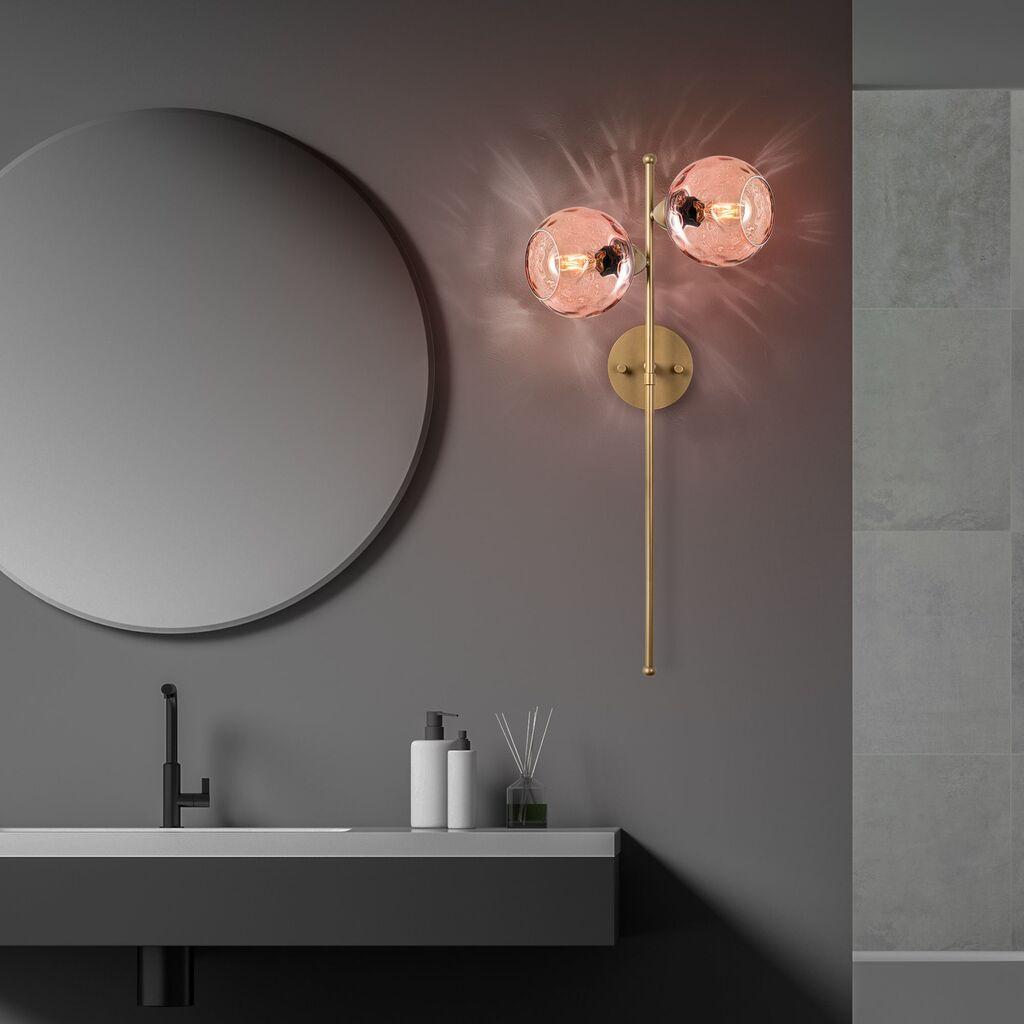 Opviq dzидна светилка Benek-15-14421, 35x25x72cm, IP20, златна боја