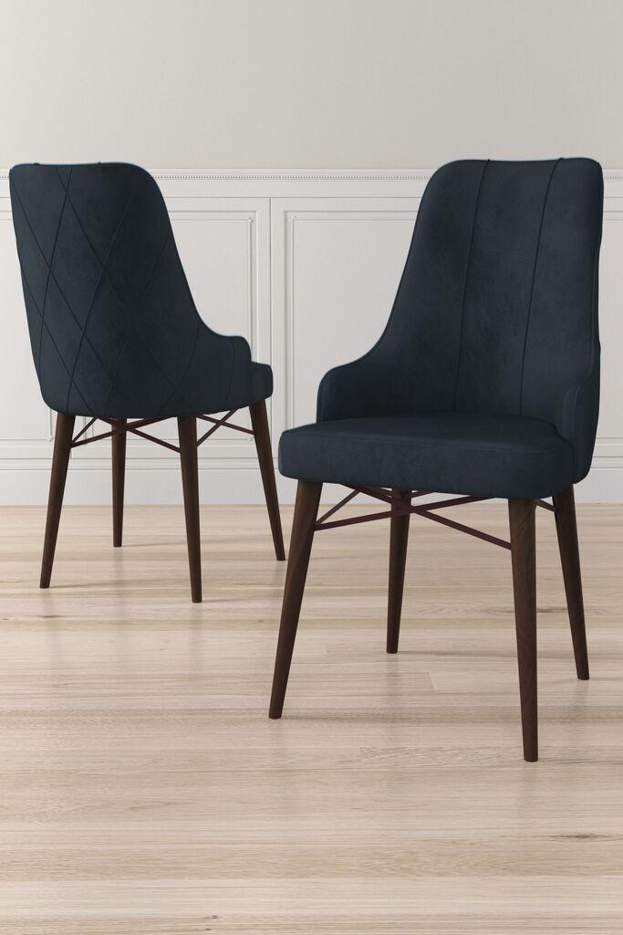 Комплет столчиња Hanah Home Neta, 46x95x42 см, 6 парчиња, антрацит-црна