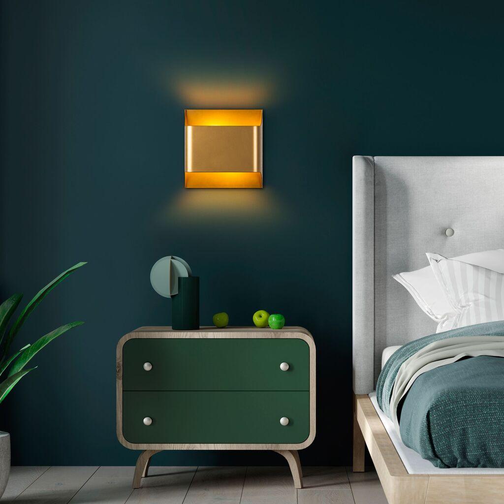 Opviq dzидна светилка Bera-15302, 25x25x11cm, IP20, златна боја