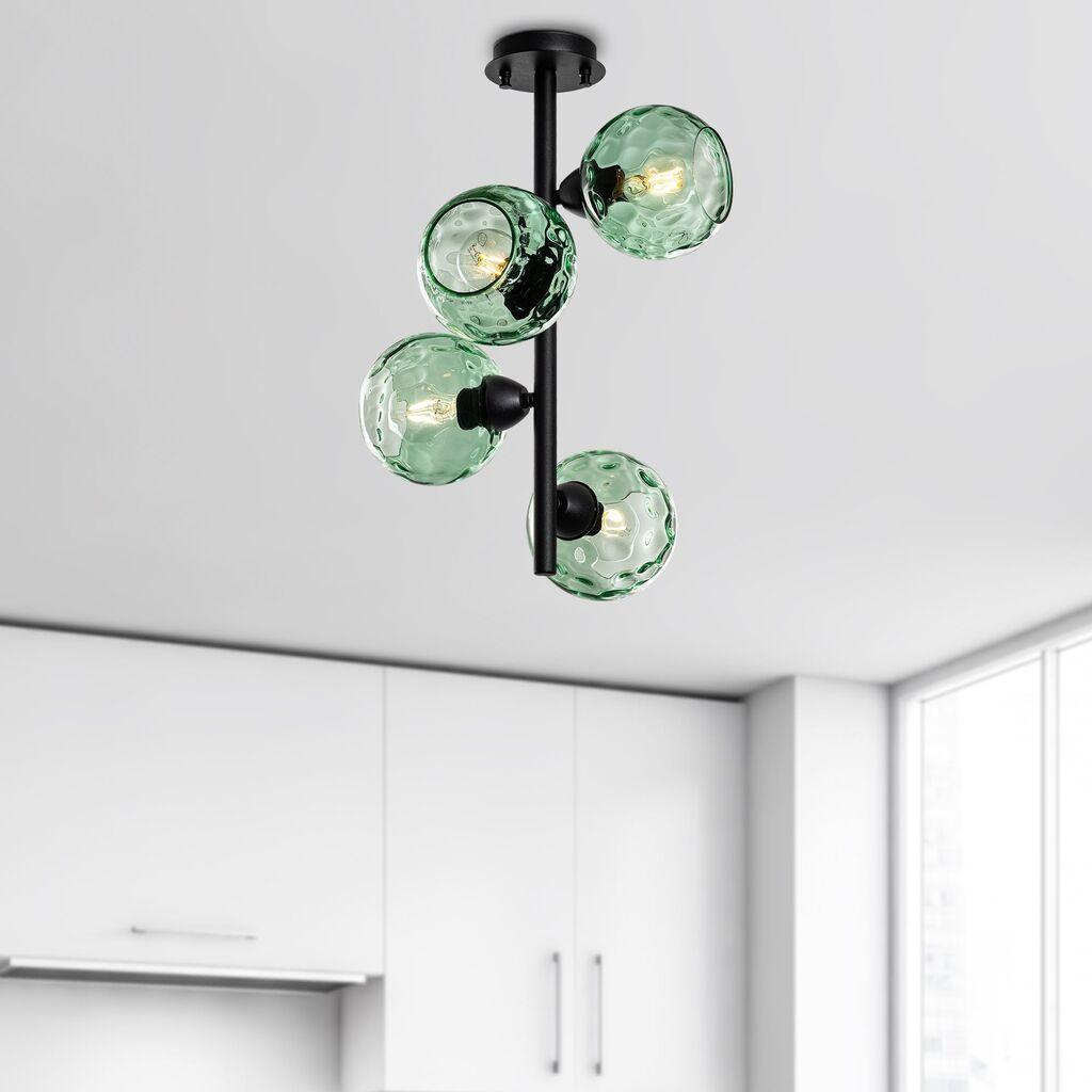 Opviq Luster Benek-15-14491, 40x40x55cm, IP20, црно-црвена
