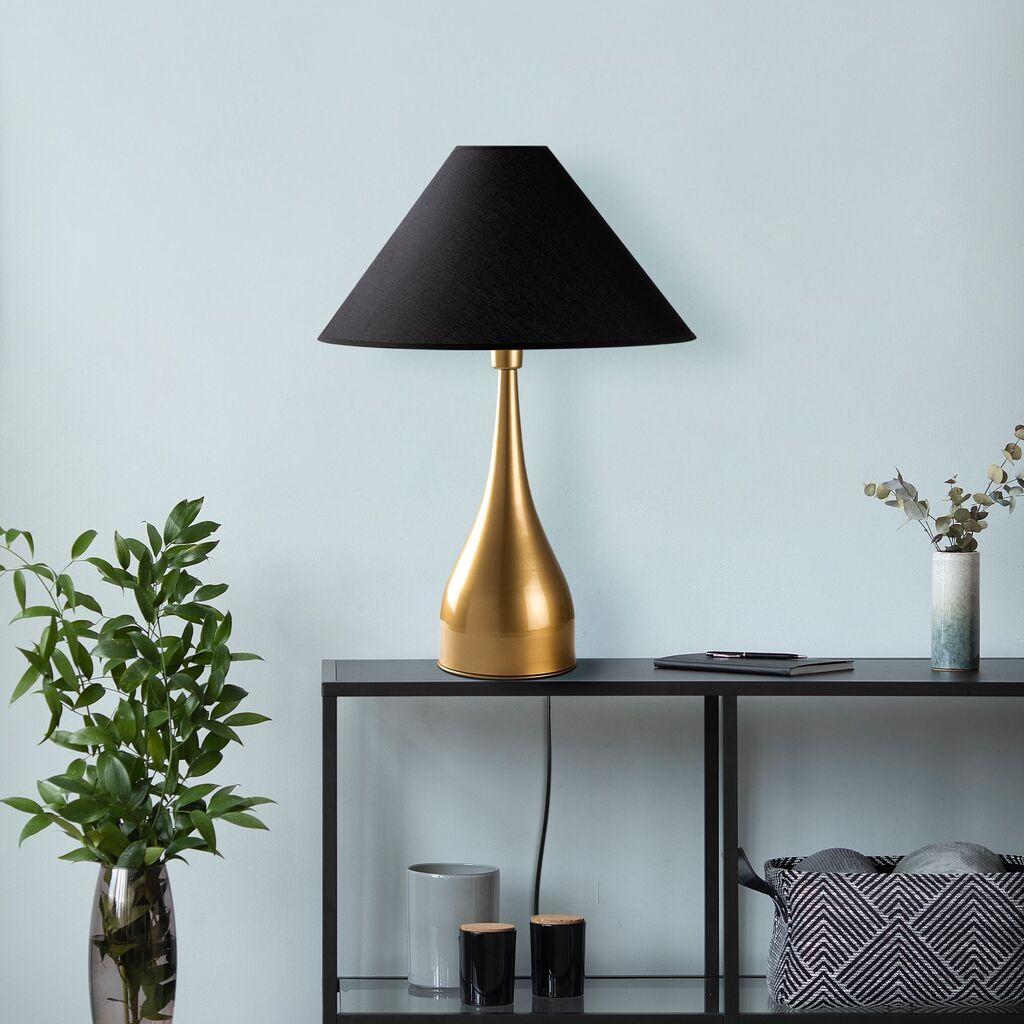 Столна ламба Opviq Luna-15272, 50x50x68 см, IP20, црно-златна боја