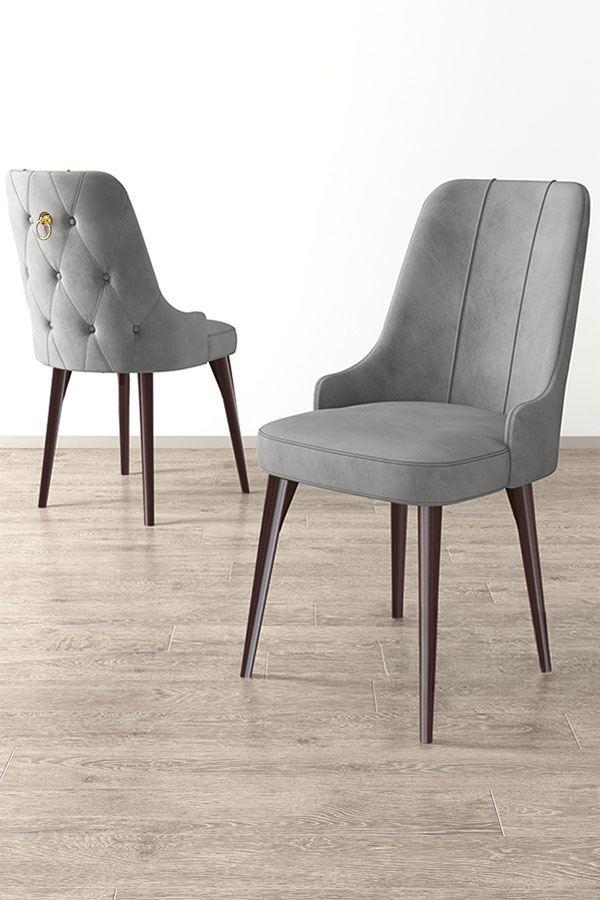 Комплет столчиња Hanah Home Newa, 46x94x46 см, 2 парчиња, кафеаво-сива