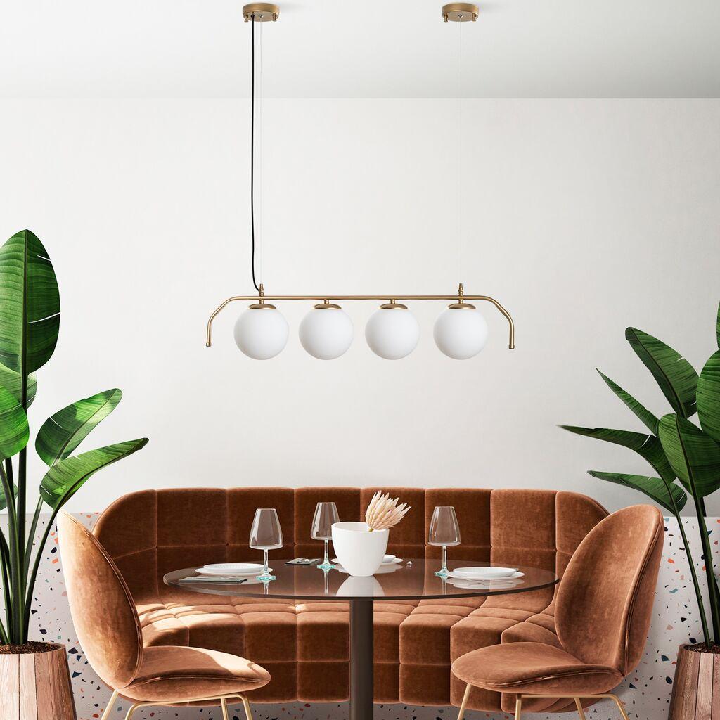 Opviq Luster Antler-13827, 15 см, IP20, бело-златна боја