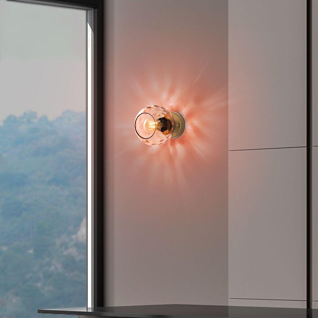 Opviq dzидна светилка Benek-15-14403, 15x18x15cm, IP20, златна боја