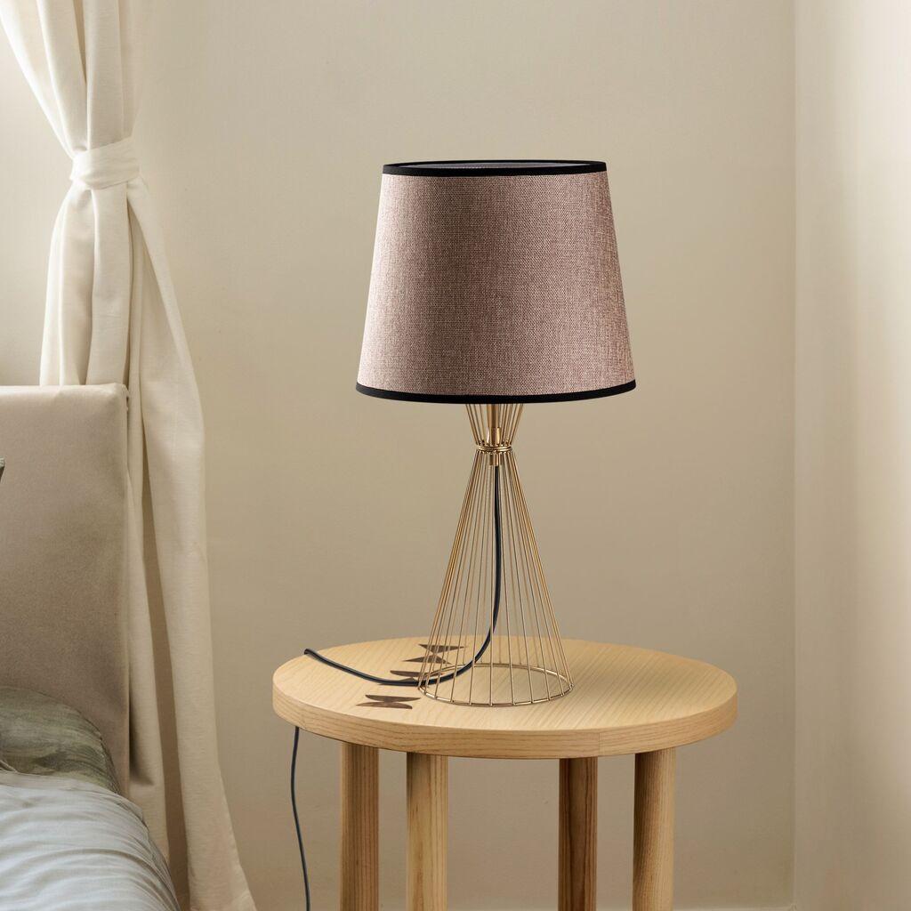 Столна ламба Opviq Telis-5383, 28x28x55 см, IP20, златно-кафеава боја