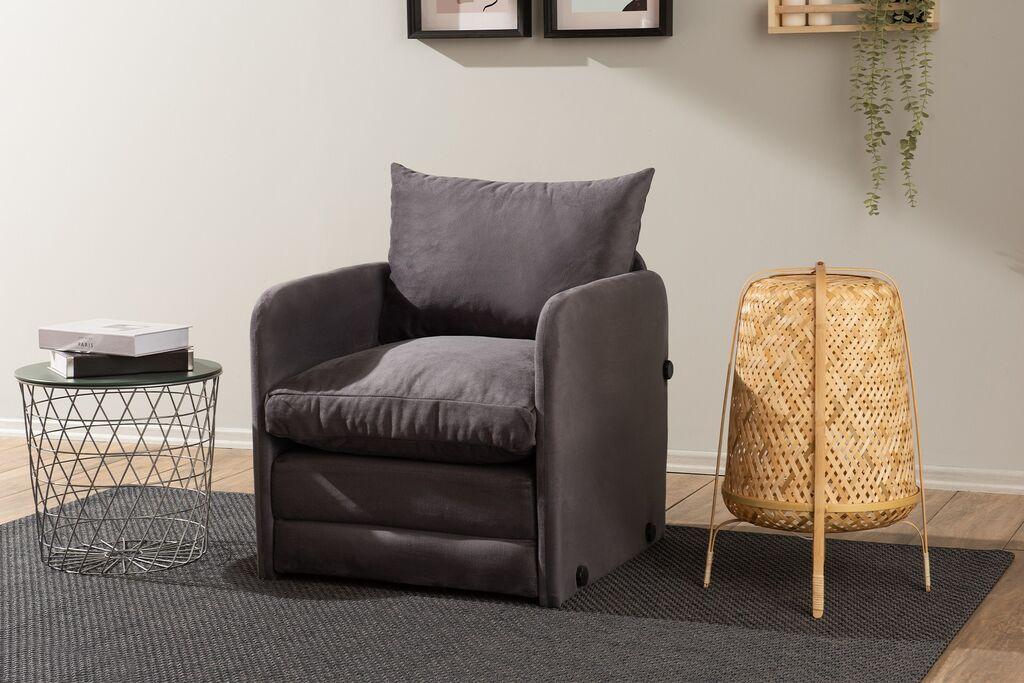 Atelier del Sofa Saga Единечна склоплива фотелја, 68 x 70 x 66 см, беж
